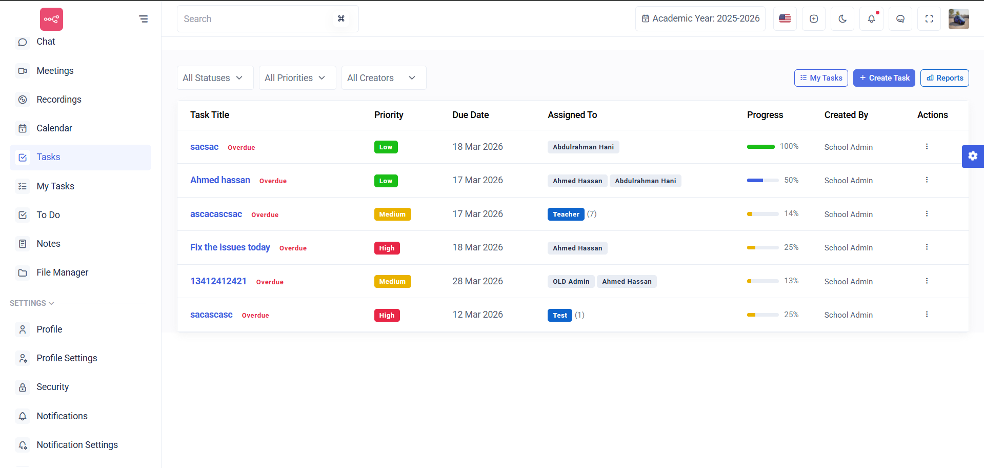 SISCool - notes with priority, color tags, and per-user sharing